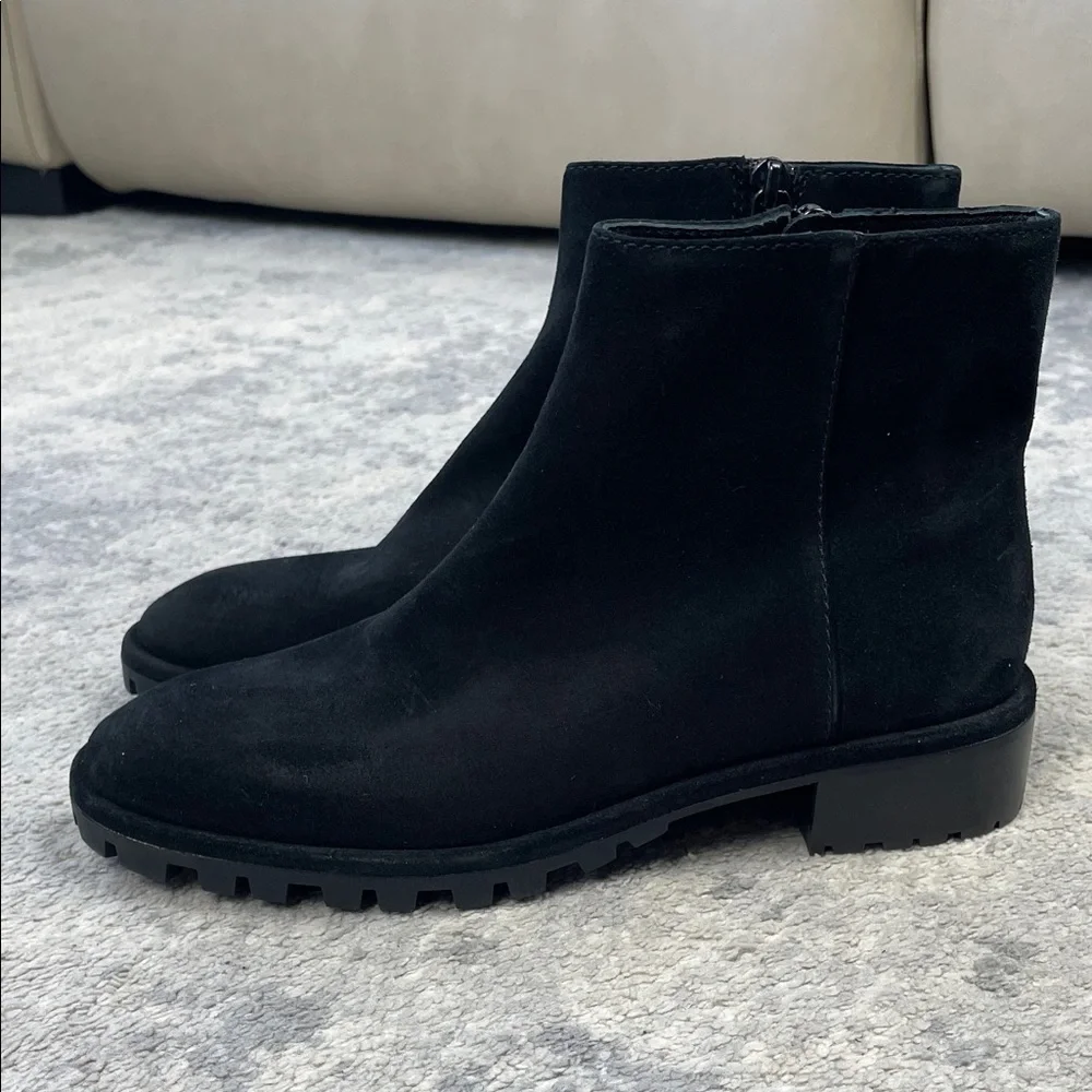 New Stuart Weitzman Maelie Black Suede Ankle Boots Booties Sz 4.5